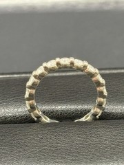Vintage Sterling Silver Cubic Zirconia Eternity Band Ring Size 7 E20