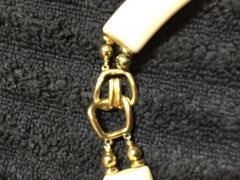 RARE 1960 CROWN TRIFARI GOLD TONE CHAIN LUCITE CHOKER SHAKIRA NECKLACE
