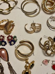 3lb + Gold Tone Vintage Costume Jewelry Lot All Wearable 126 Pieces