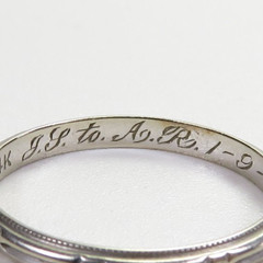 Antique Art Deco Wedding Band 14K White Gold Ring Size 6 UK-L1/2 2.21MM Width