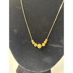 Vintage Necklace Chain Gold Tone Sliding Beads Delicate and Pretty Piece