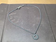 VINTAGE SILPADA 925 STERLING SILVER DUOMO OPEN CIRCLE HAMMERED DISC NECKLACE