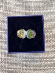 Double Crystal Ball & 925 Silver Ring – Rare One of a Kind Rainbow Multicolor