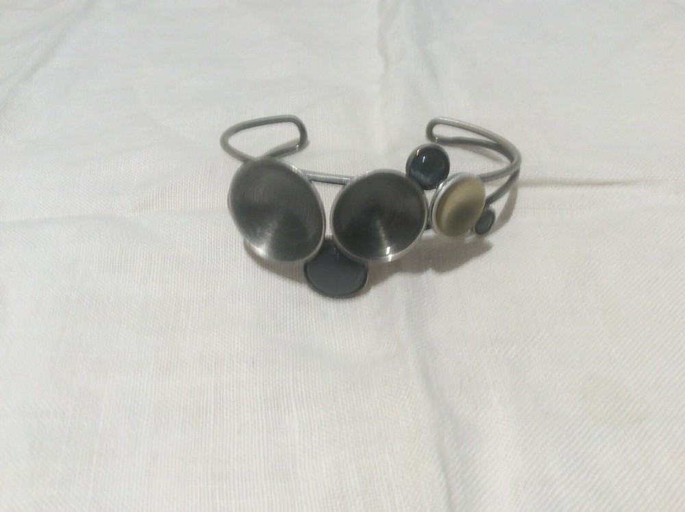 Woman’s Christophe Poly, Modernist, Cuff Bracelet, 2.25 in diameter