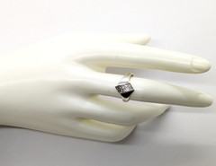 Vintage Elegant RING Silver 925 with Chic Bright Inserts -size: 8US (18mm) | #47
