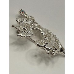 Vintage Silver Tone Fairy Angel Brooch – Filigree Winged Figure