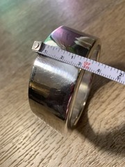 David Varsano,Bangle/Cuff, Modernist Rare VTG. Israel .925 Sterling Silver 2.5oz