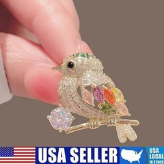 Sparkling Magpie Bird Brooch Pin-Rhinestone Crystal Jewelry for Women Dress/Coat