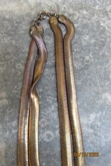 vintage copper tone double ladies necklace herringbone