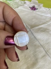 Antique Vtg Mother Of Pearl Stud Button XO-6