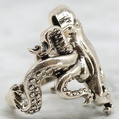 Buy 3 Get 1 Free 8.4g Kraken Gothic Octopus Tentacles Mens Present Silver Rings