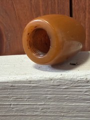Vintage Butterscotch Amber Bakelite Bullet Shaped 1/2”Threaded Piece (for?)