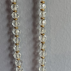 Faceted Graduating Crystal 20″ Necklace Hand Strung Amazing Shimmer