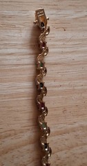 Vintage Jewelry Ross Simmons Gold Plated 925 Multi Gemstone Tennis Bracelet