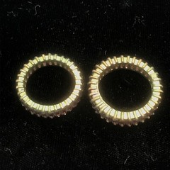 Vintage Gold Plated Entrnity Band Purple Crystals Ring varied sizes