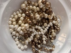 Collection of Vintage Faux Pearl Necklaces