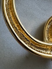 Vintage Monet Modernist Brooch Gold Tone