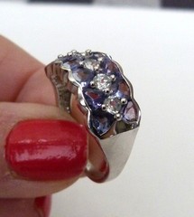 NEW 2.25 CARATS TOTAL WEIGHT TOURMALINE .5CT ZIRCON STERLING SILVER RING SIZE 10