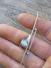 Vintage Beau Sterling Silver Ski Pin 7.43 Grams