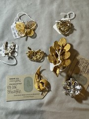 Lot of (7) Vintage Brooches Various Designs/Styles/Shapes/Colors Fashion Jewelry