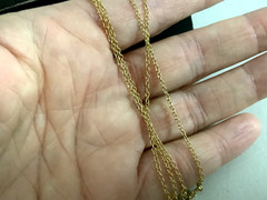 Vintage M.S.Company 18k yellow gold chain necklace 18″ lobster clasp signed 3.1g