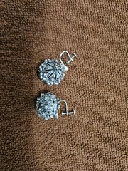 Vintage Siam Sterling Silver Screw Back Stud Earrings