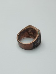 USSR Signet ring with a relief image of an anchor in the center 21 mm Solid en