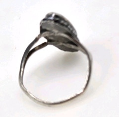ANTIQUE Marquise Shaped TIGER’S EYE Sterling Silver Women’s RING Size 6.5