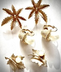 Lovely Small Vintage Collection of Signed Sara Coventry Clip on Earrings/3 Pair