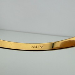 Vintage Monet Bracelet Set of 2 Gold Tone Chain Classic Minimalist Style