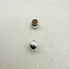 Vintage Sterling Silver 2 Ball Beads Spacer Charms Jewelry Accessories
