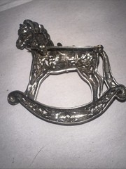 Jezlaine Rocking Horse Brooch sterling silver 925