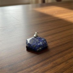 Lapis Lazuli Certified Pendant Necklace | Hexagon Blue Healing Crystal Jewelry