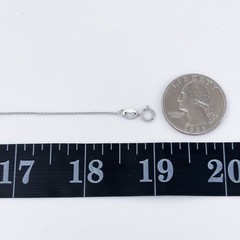 Vintage Italy RSE Sterling Silver 925 0.6mm Cable Chain Necklace 16″-19″