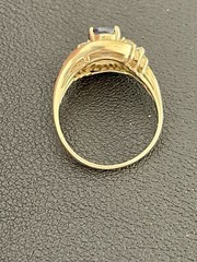 14k Yellow Gold 1.00ct Sapphire and 1.00CTW Diamond Ring (N59)