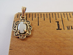 1/20th 12K Gold Filled Opal Pendant 18MM X 9MM VINTAGE