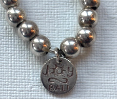 Vintage Sterling Silver Beaded Tassel Bracelet by Joy Bali c. 1990s–2000s, 7”