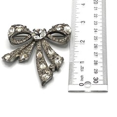 Rare 1942 Eisenberg Original Rhinestone Bow Brooch Patent Book Piece F. Nathan