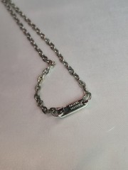 90’s Signed Hobé Bird Necklace Silver Tone Modernist Nature Shell Accent Artisan