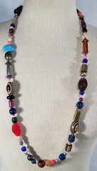 Carol Dauplaise necklace statement layering multi bead eclectic boho mix chunky