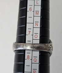 1938 10K SOLID GOLD & STERLING SILVER SCHOOL CLASS RING SIZE 7.5