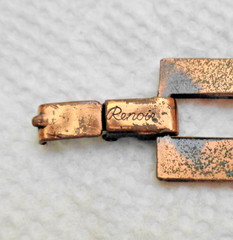 6.5 inch Vintage Solid Copper Renoir Bars & Scroll Bracelet 5/8″ 25.1 gm