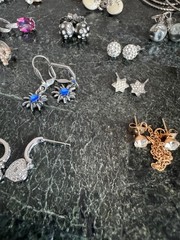 Lot of 70+ Pairs Vintage To Modern Earrings Pierced Clip-On Stud Loop