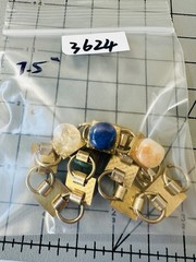 Vintage Natural Polished Gemstone Bracelet 7.5”