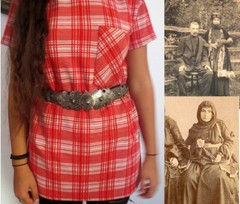 19th c ARMENIAN Antique Niello SILVER BELT- Russian Armenia Tradit. Folk Costume