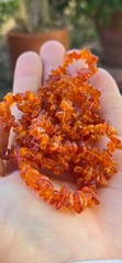 Natural Amber Beads Polished Nuggets Double Strand Necklace 23.3 Grams 36″ Long
