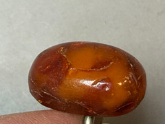 Natural OLD Antique BUTTERSCOTCH Baltic Amber Stone Ring 6,5 gr