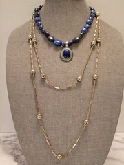 MONET Jewelry 60″ Necklace & Brooch Silvertone Versatility Flapper To…
