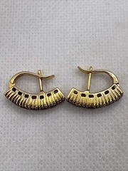 VINTAGE Solid 10K Yellow Gold 2.25CTW Ruby HANDMADE ONE of KIND Earrings 3.8gr.