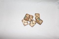 Flat Floral Beads From Vintage Bracelet